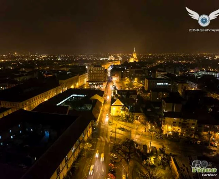 Timişoara noaptea FOTO eyeinthesky.ro