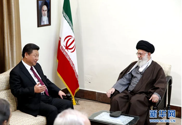 Xi Jinping și Liderul Suprem al Iranului, Ali Khamenei, Teheran, 2016. Foto: MAE China