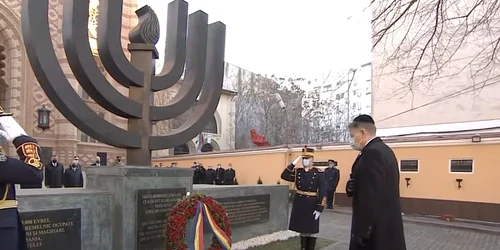 Klaus Iohannis - la ceremonia dedicată Zilei Internaţionale a Victimelor Holocaustului FOTO Captură