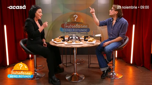 Actrița Maria Obretin, invitată la „Întrebarea mesei rotunde”, emisiunea lui Marius Manole de la Acasă TV