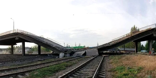 Podul Dmitrovski din Pokrovsk, regiunea Donețk. FOTO:X