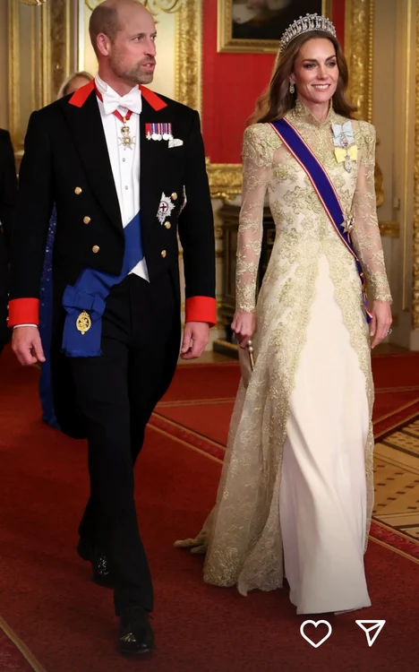 Kate și William, gesturi adorabile de tandrețe, la dineul în cinstea lui Trump, Foto Instagram (3) png