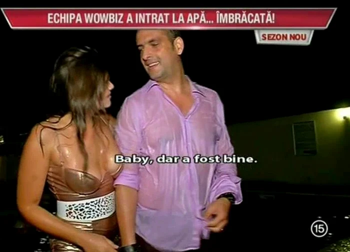 Mădălin şi soţia sa după ce s-au bălăcit în pisicnă