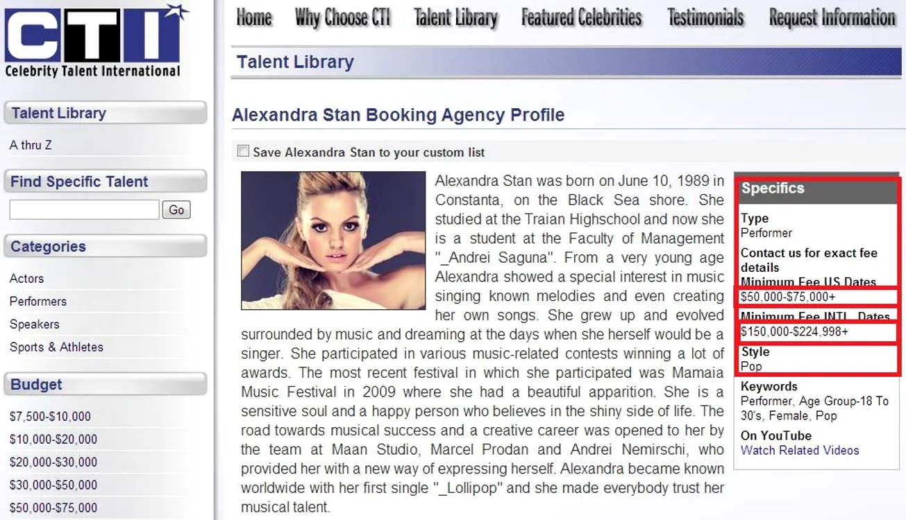 Cote alexandra stan