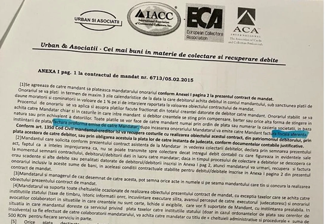 Cum a ajuns o firmă de recuperări debite să-i pretindă 835.000 lei unui client care o angajase să-i recupereze 114.623 lei, după niciun leu recuperat