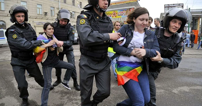 Protestare în Rusia care promovează drepturile LGBT