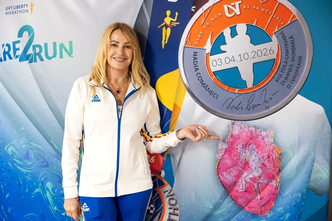 Nadia a participat la evenimentul de lansare a maratonului de la Timișoara (Foto: UVT Timișoara)