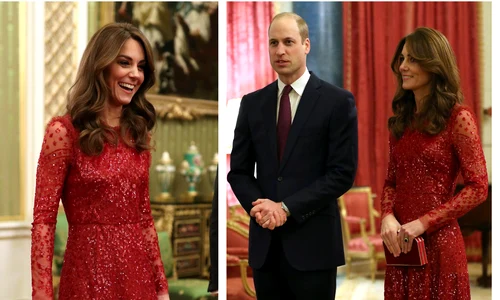 Kate Middleton rochie roșie cu paiete colaj Profimedia GettyImages 1194929277 jpg