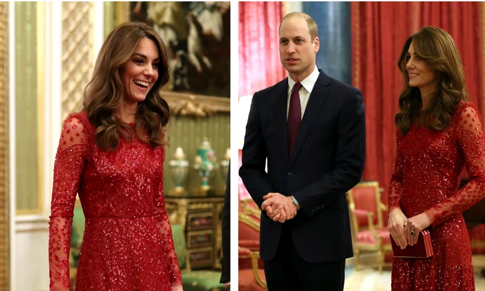 Kate Middleton rochie roșie cu paiete colaj Profimedia GettyImages 1194929277 jpg