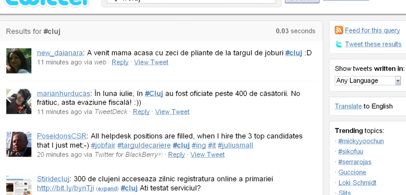 Twitteristii au folosit intens cuvantul "cluj" în timpul meciului
