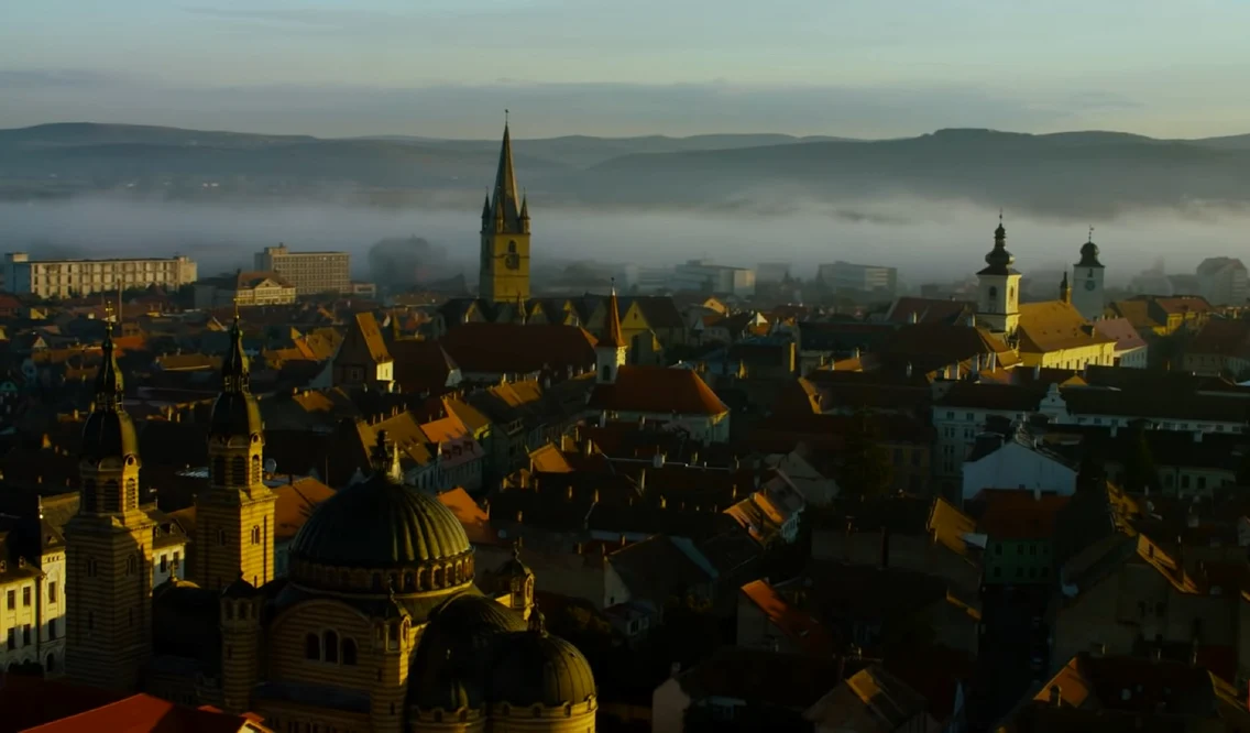 Panoramă aeriană a Sibiului Foto You Tube jpg