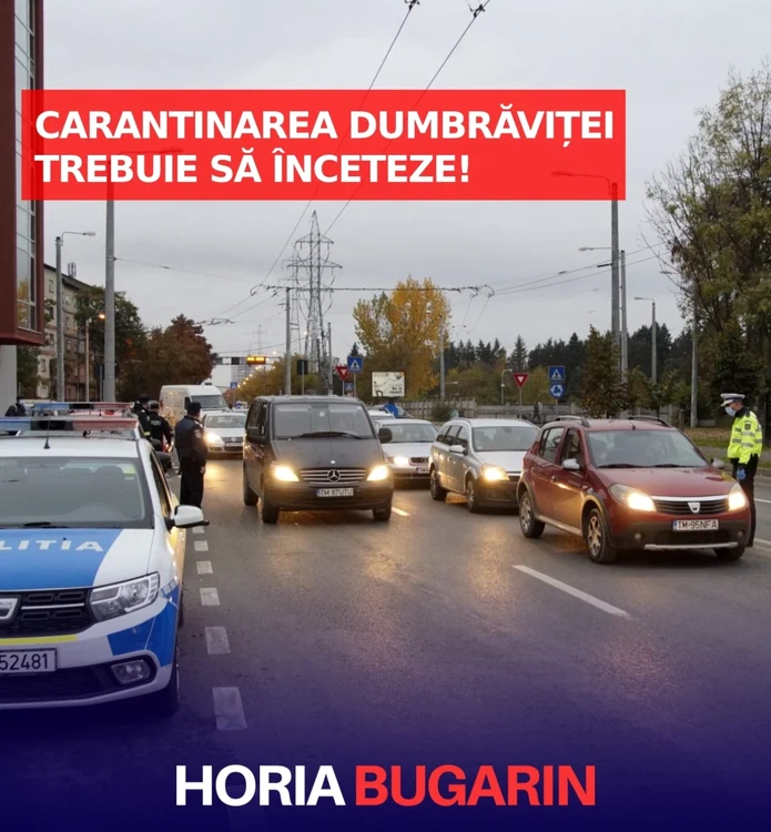 Deşi este localitate carantinată, majoritatea locuitorilor pleacă zilnic în Timişoara FOTO Facebook/Horia Bugarin