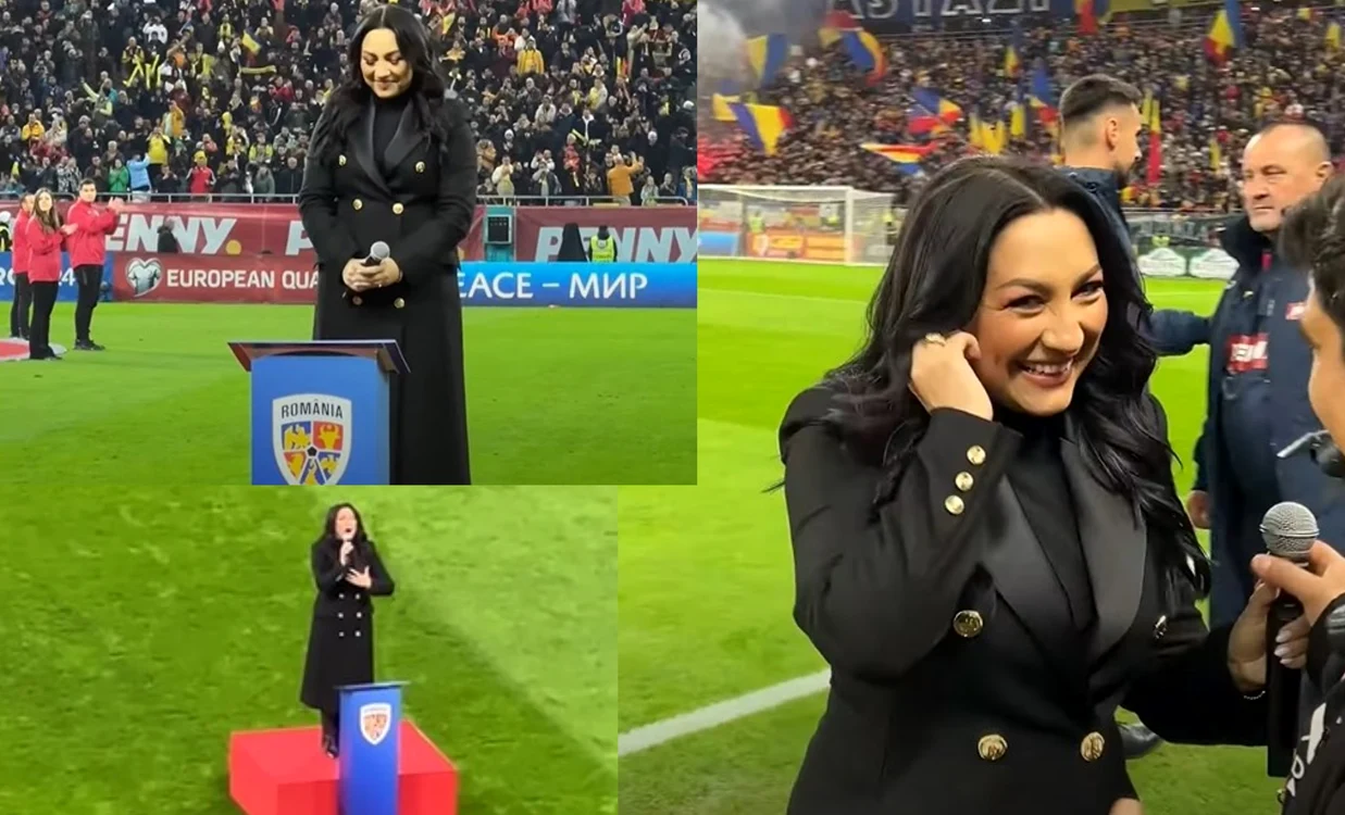 Andra Măruță, acuzată că nu știut imnul României / Foto: Colaj captură video