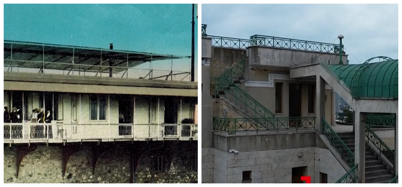 Locul de unde Regina Elisabeta admira marea a ajuns o ruină / FOTO: Colaj captură video Observator