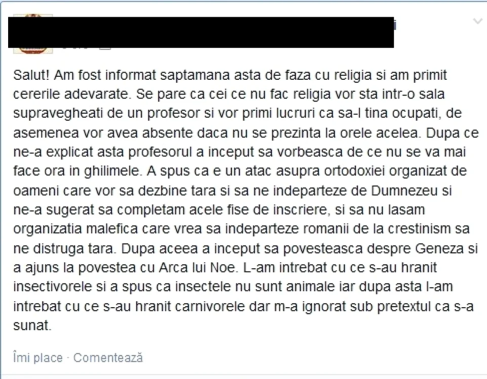 plangeri ora de religie