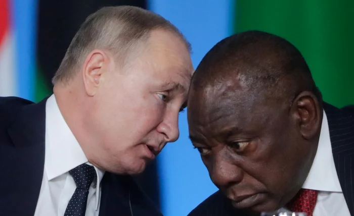 Președintele Vladimir Putin și Președinte Cyril Ramaphosa (RSA)