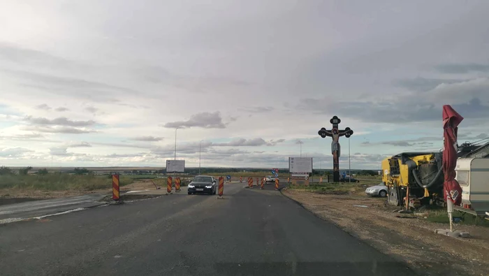 Șantierul drumului Giarmata-A1 FOTO Ștefan Both