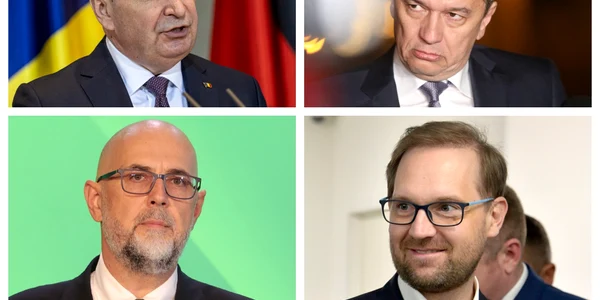 Ilie Bolojan, Sorin Grindeanu, Kelemen Hunor, Dominic Fritz  / FOTO AFP, Inquam Photos, Mediafax Foto