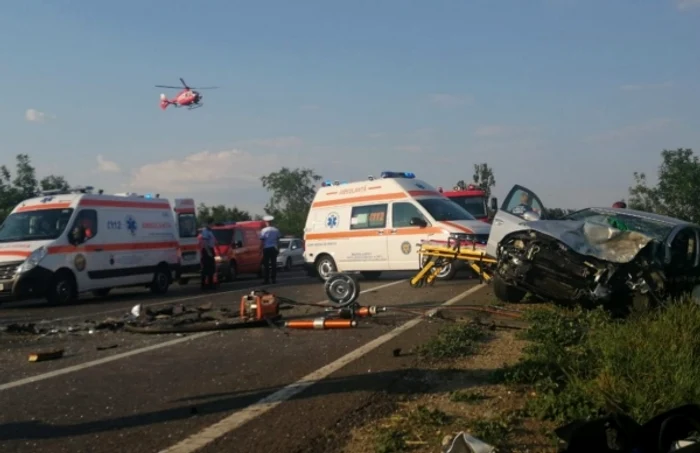 Acicdent la intrarea în Urziceni FOTO IPJ Ialomiţa