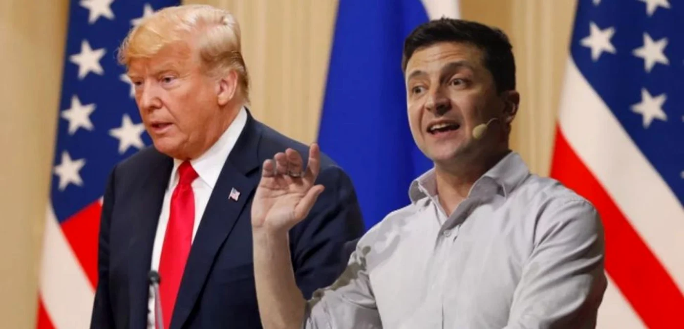 Preşedintele SUA Donlad Trump şi omologul său ucrainean Volodimir Zeleski