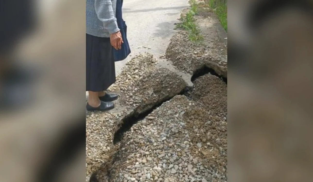 O nouă surpare la Slănic Prahova SURSA Facebook Slanic Info