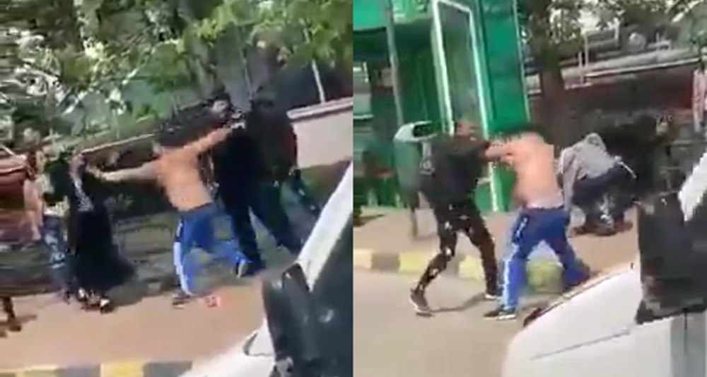 Scene șocante în centrul municipiului Suceava. Doi bărbați și o femeie s-au bătut în plină stradă VIDEO 