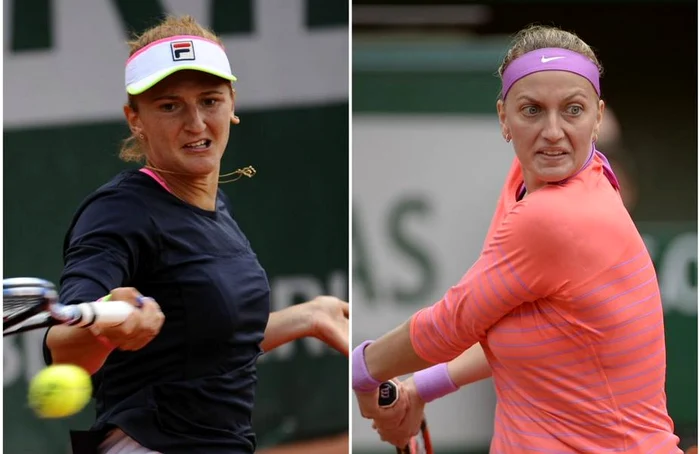 
    Irina-Camelia Begu (stânga) a fost învinsă de Petra Kvitova Foto Twitter  