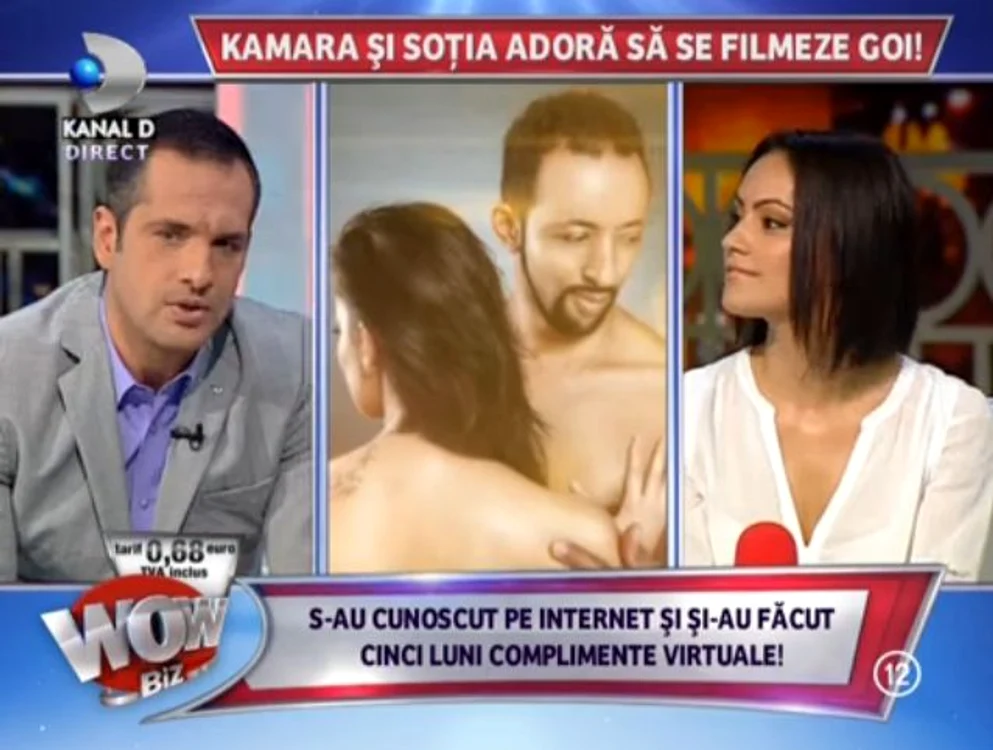 Kamara şi soţia lui au realizat un pictorial nud incendiar (captură: Kanal D)