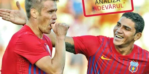 Pintilii (stânga) şi Rocha sunt doi dintre jucătorii transferaţi în această vară la Steaua şi care s-au impus deja în primul 11