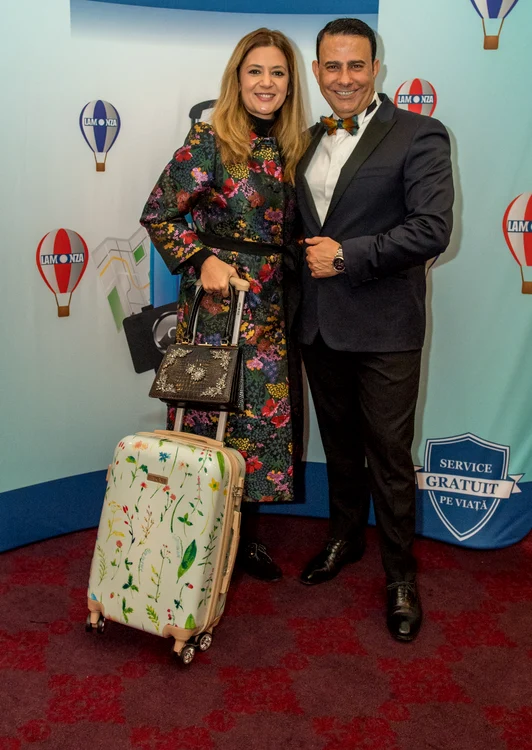 Amalia Enache, alături de omul de afaceri Yousef Mustafa, care a invitat-o la eveniment