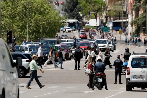 Haos în traficul din Madrid după ce semafoarele au fost afectate de pana de curent FOTO AFP