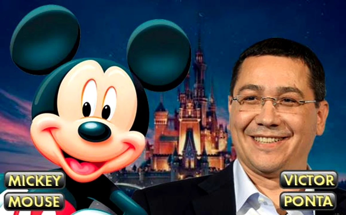 Victor Ponta nu ami poate scăpa de porecla Mickey Mouse
