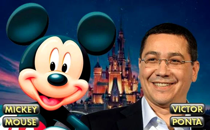 Victor Ponta nu ami poate scăpa de porecla Mickey Mouse