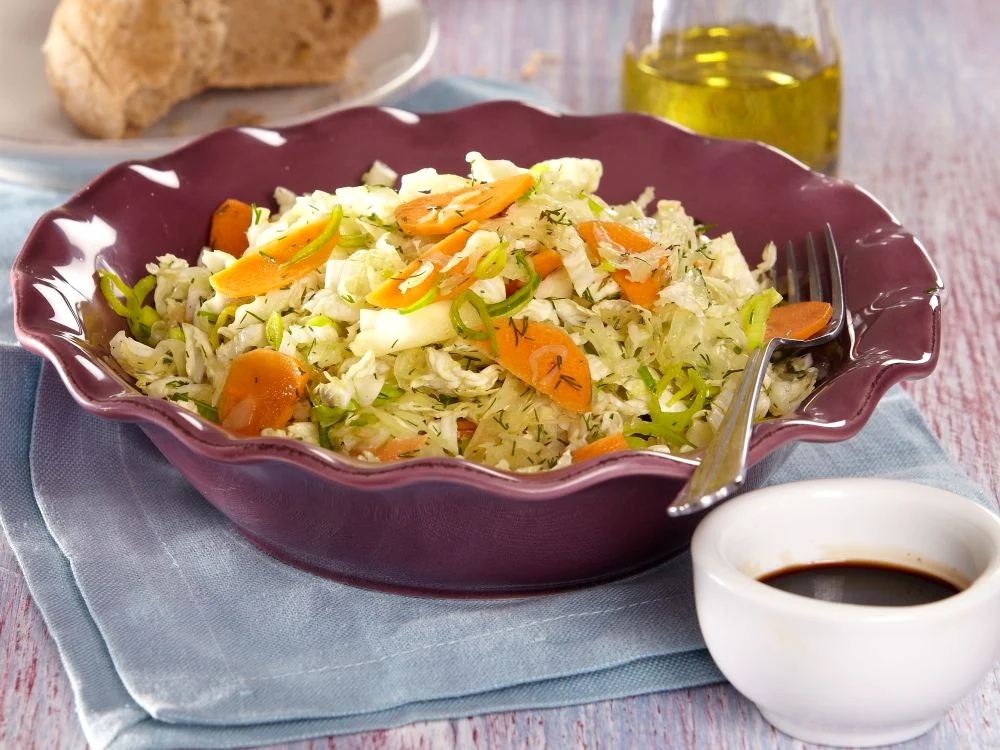 Vegetable salad with sauerkraut and dill jpeg