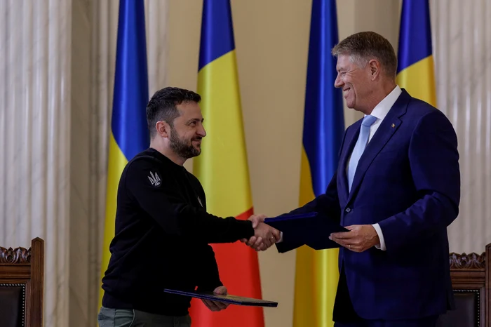  Volodmir Zelenski și Klaus Iohannis FOTO Inquam Photos/Octav Ganea