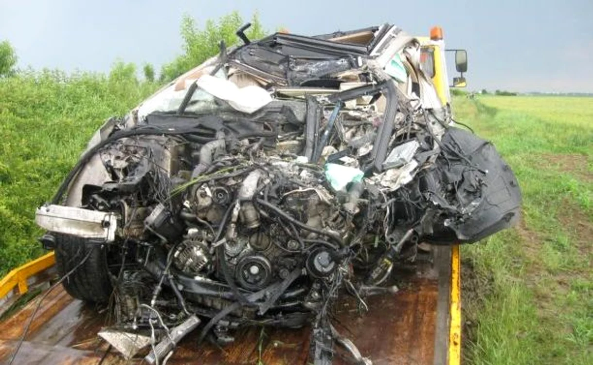 Alin Popa conducea un Mercedes S 420 (Foto: Adevărul)