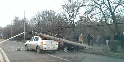 Imagine de la locul accidentului. Sursa foto