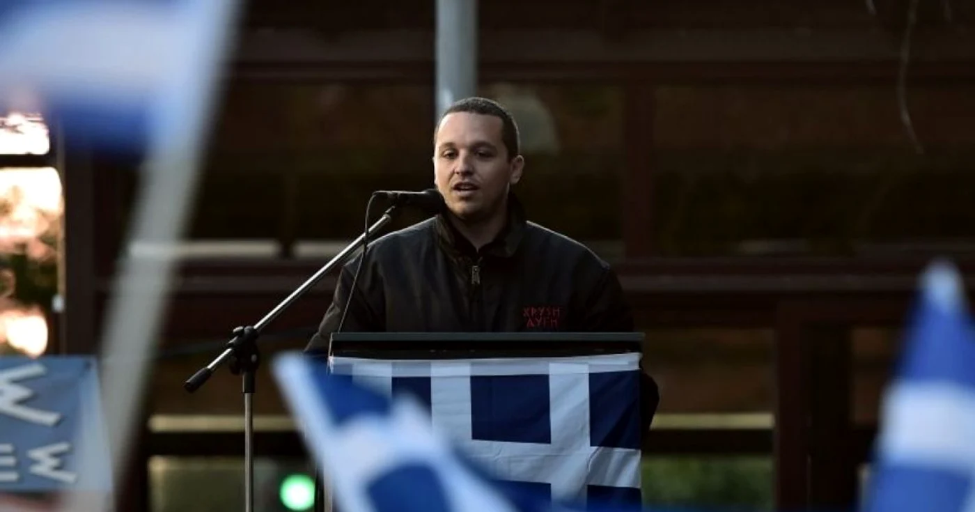 Ilias Kasidiaris, liderul partidului „Grecii pentru Patria greacă”