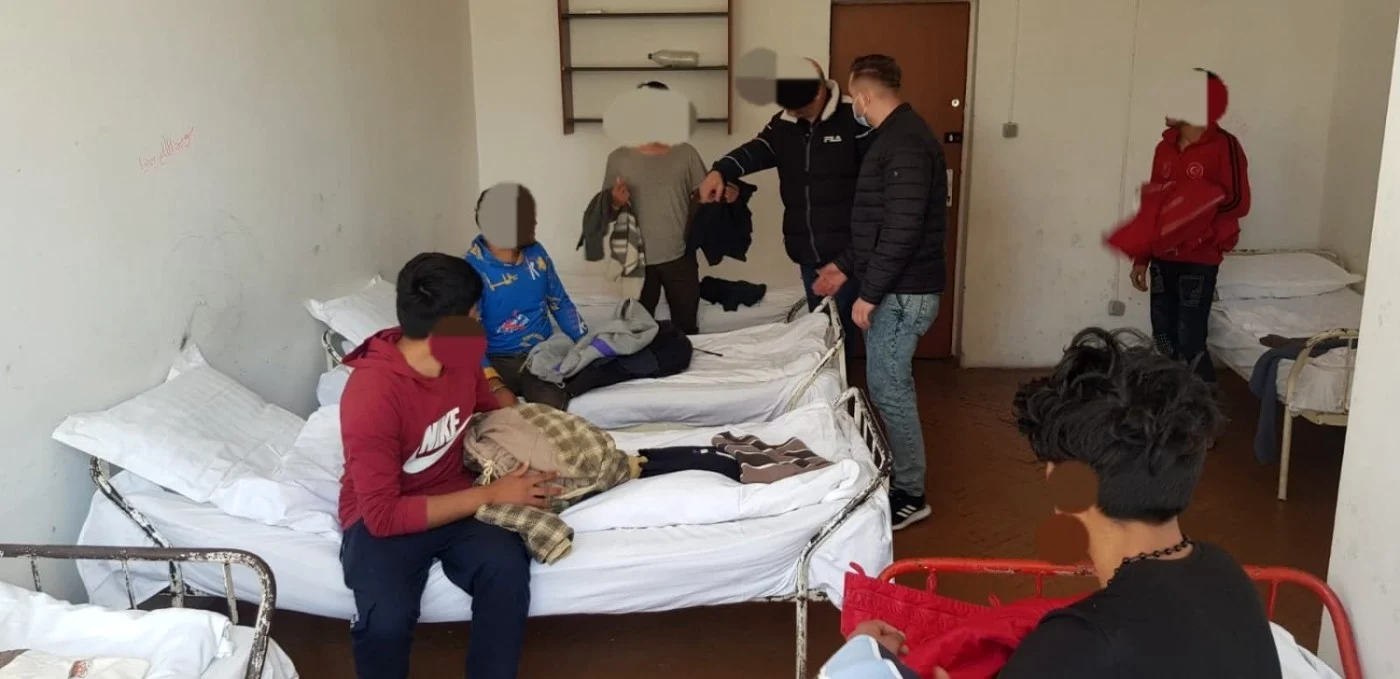 Centru de carantină pentru migranţi de la liceul CFR din Timişoara