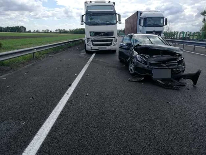 Accidentul a avut loc pe A2, la kilometrul 94 FOTO Facebook/DRDP Constanţa