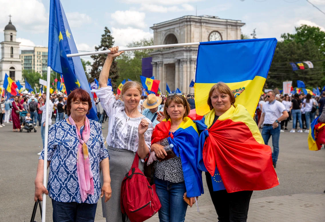 Adunarea publică „Moldova Europeană“ organizată în Chișinău. FOTO Inquam Photos / Elena Covalenco