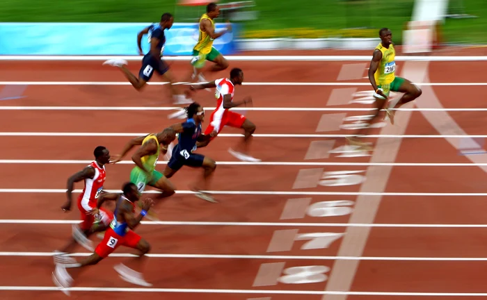 
    Usain Bolt a terminat cu un avans mare cursa de 100 m de la JO Beijing 2008Foto: Guliver / GettyImages  