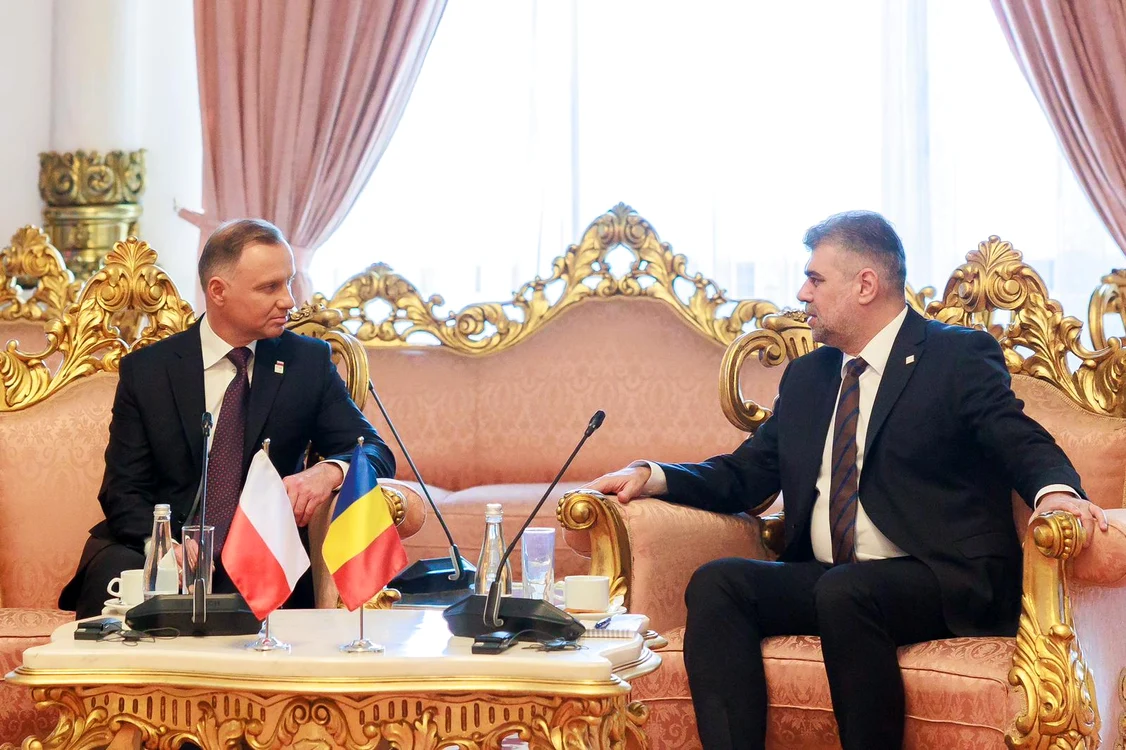 Premierul României, Marcel Ciolacu, și președintele Poloniei, Duda FOTO Inquam Photos