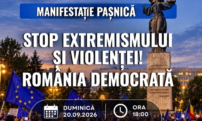 protest imporiva violentei şi extremismului Facebook Lupii Tricolori 