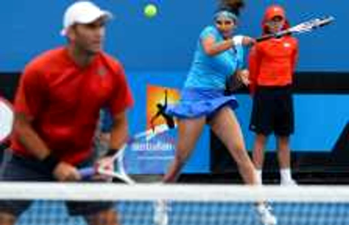 Horia Tecău şi Sania Mirza FOTO AFP