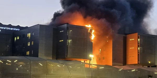 incendiu la un spital din Spania FOTO X @Ecoproyecta jpg