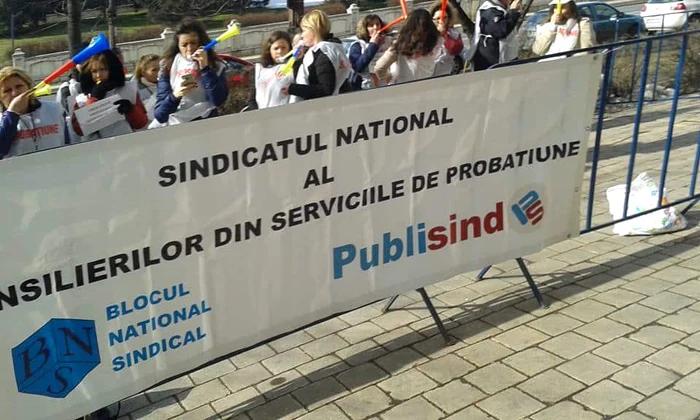 Consilierii de probațiune protestează la București / FOTO Blocul Național Sindical / Facebook
