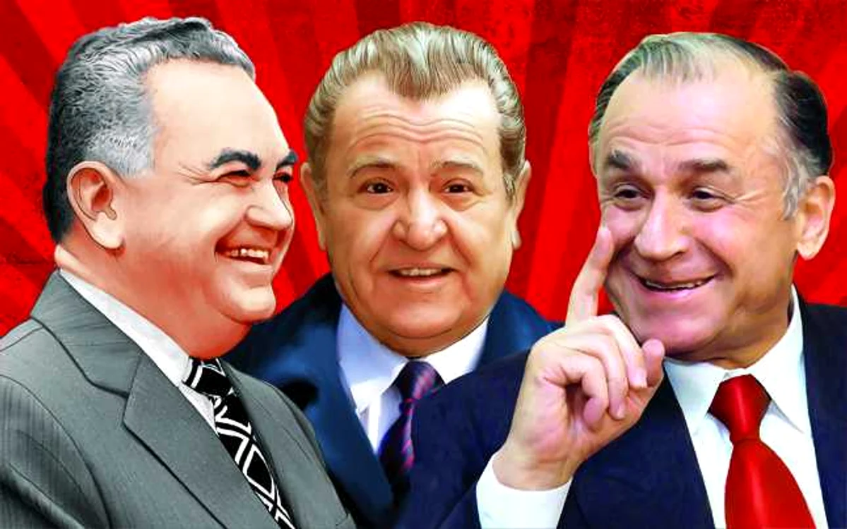 Constantin Dăscălescu, Ilie Verdeţ şi Ion Iliescu s-au luptat pentru putere pe 22 decembrie 1989. Inutil să spunem cine a câştigat. Ilustraţie: Florian Marina & Vali Ivan