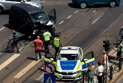 accident masina politie Observator jpg