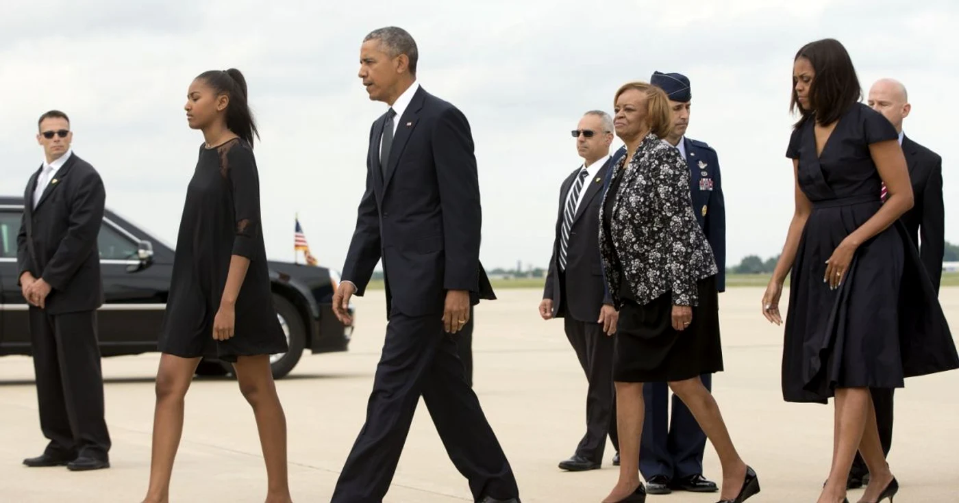 Familia Obama participă la înmorântarea fiului vicepreşedintelui american Joe Biden FOTO AP